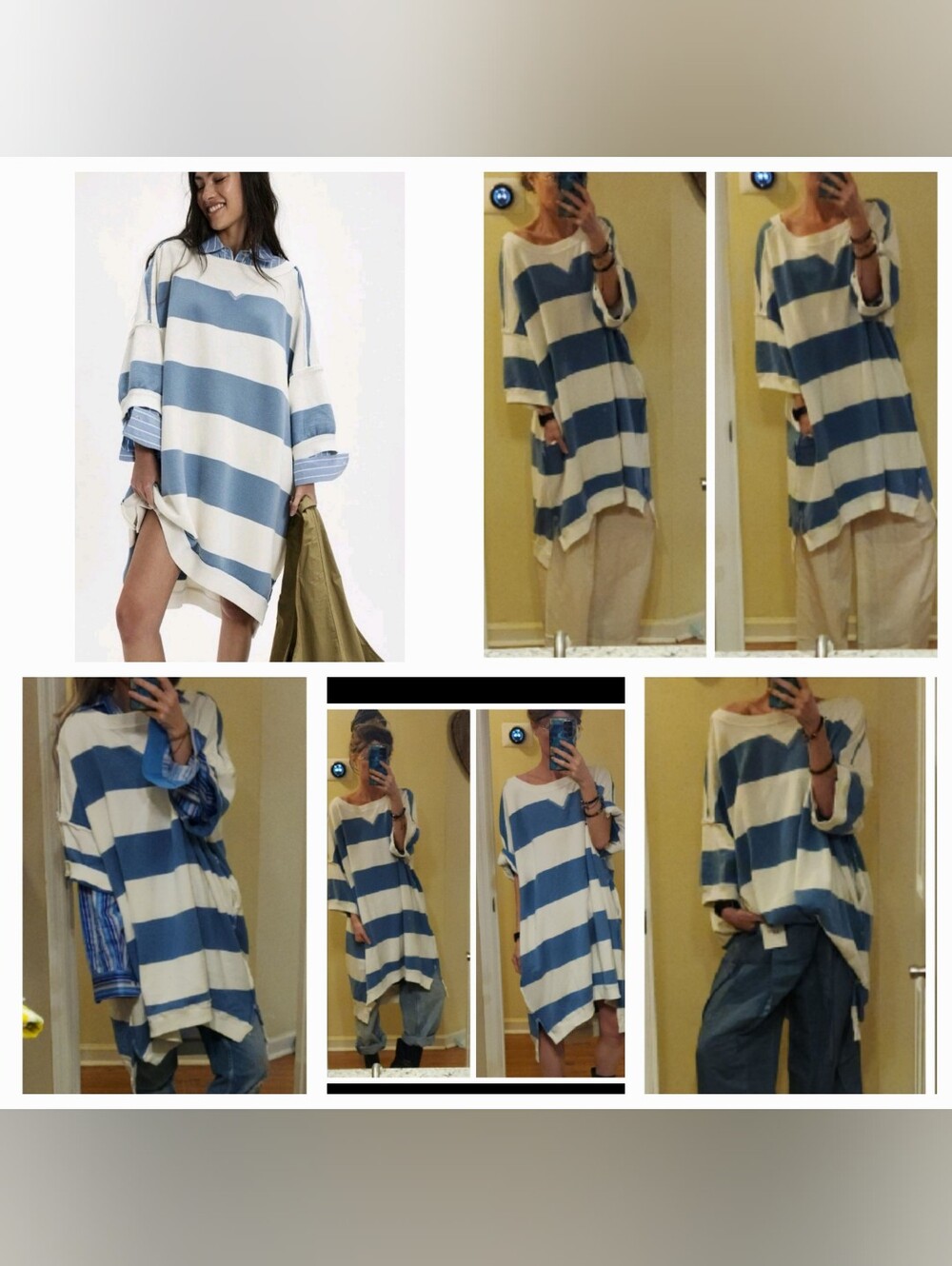 OVERSIZED Free People We The Free Maxi Sweatshirt Dress Boho